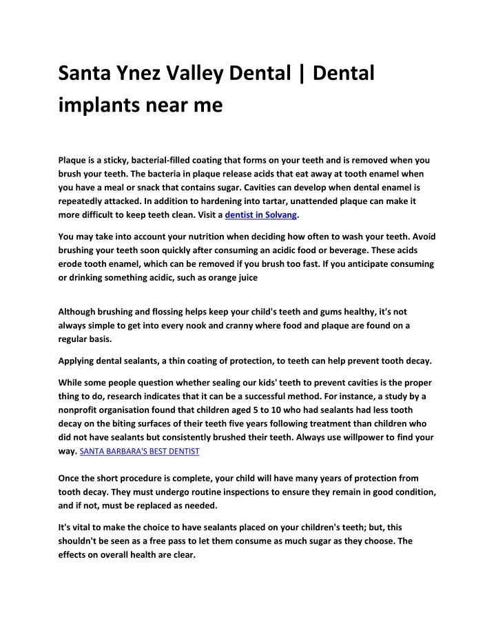 santa ynez valley dental dental implants near me