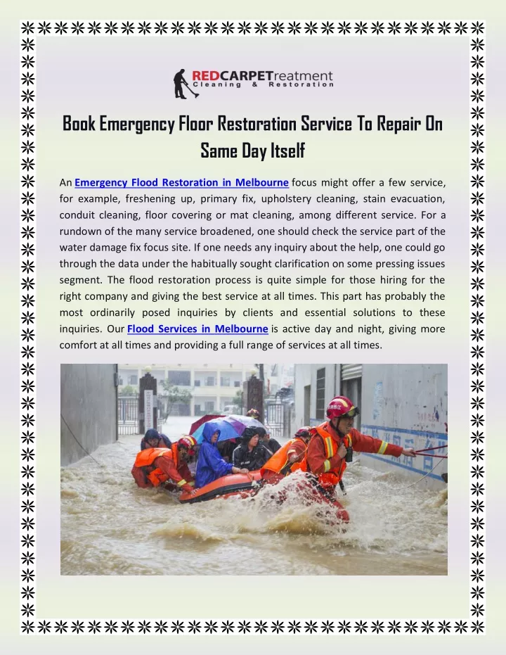 book emergency floor restoration service