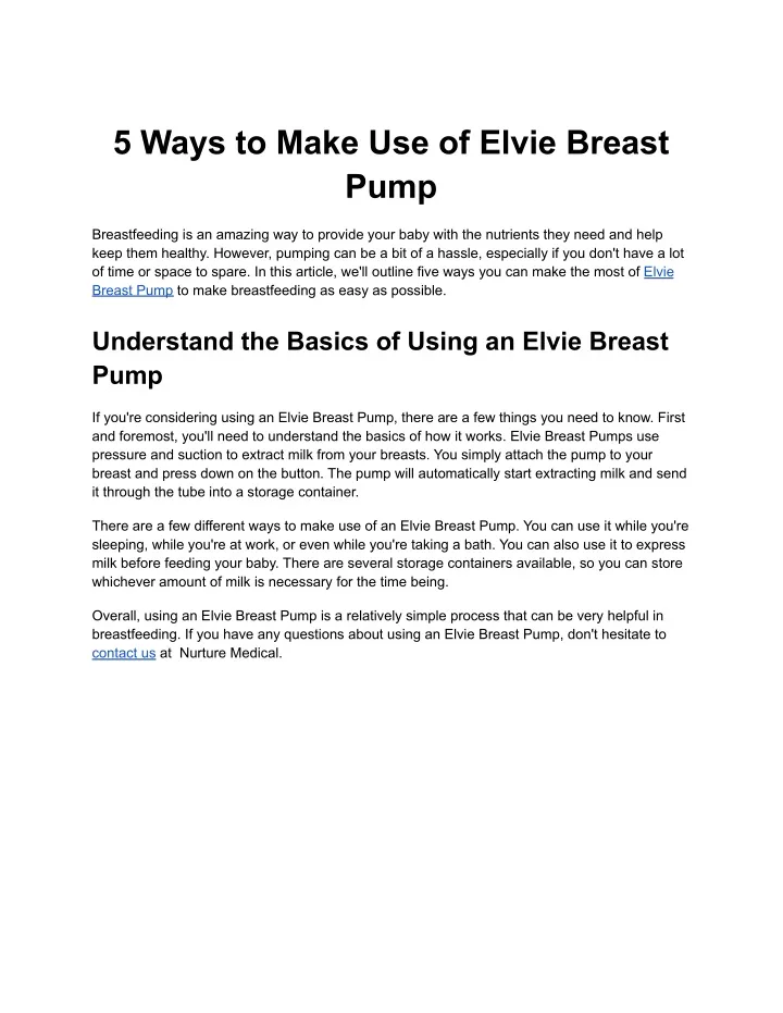 5 ways to make use of elvie breast pump