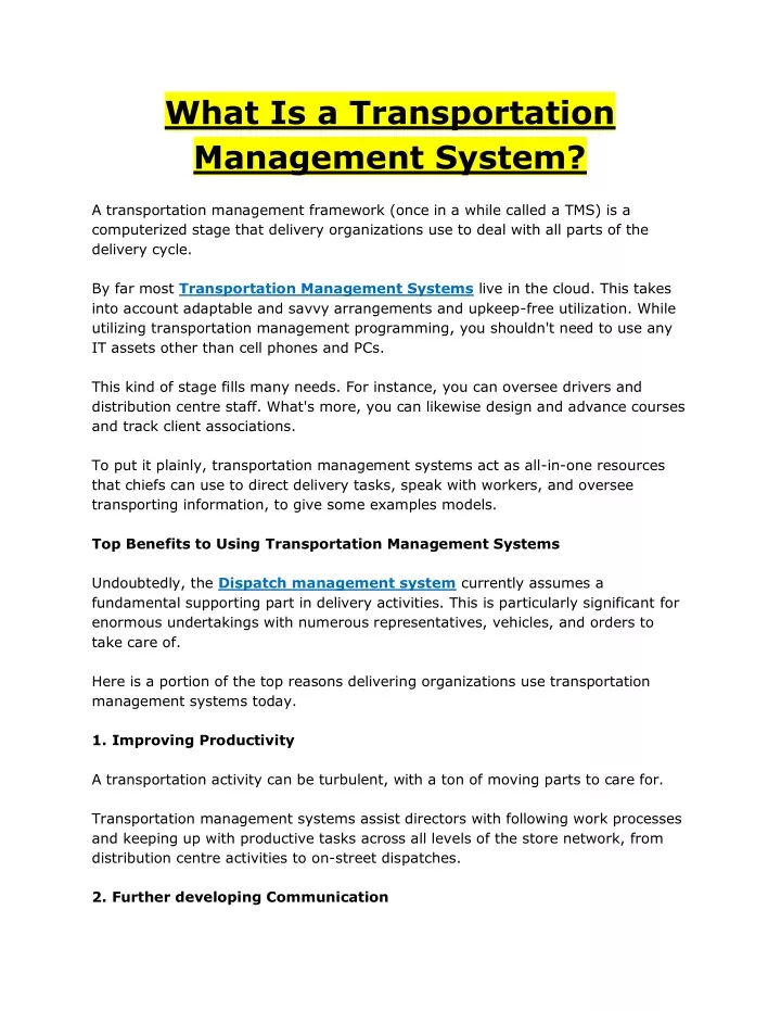 what is a transportation management system