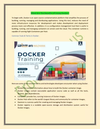 what are the benefits of using docker
