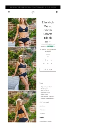 Pole Shorts With Garter