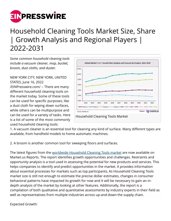 household cleaning tools market size share growth