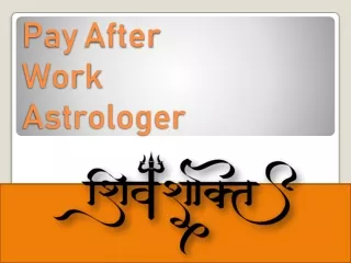 Pay After Work Astrologer