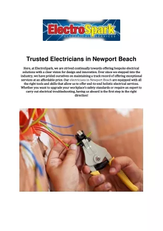 Electrician Newport Beach