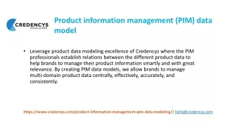product information management pim data model