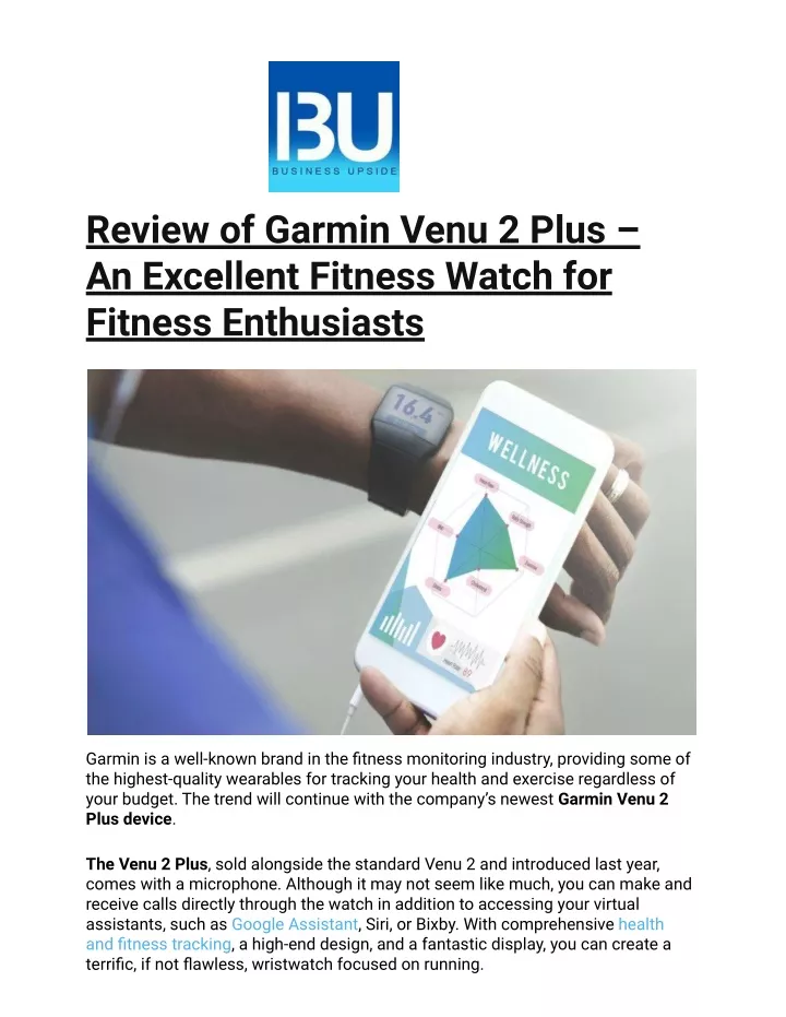 review of garmin venu 2 plus an excellent fitness