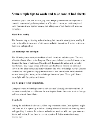 Some simple tips to wash and take care of bed sheets- (2)