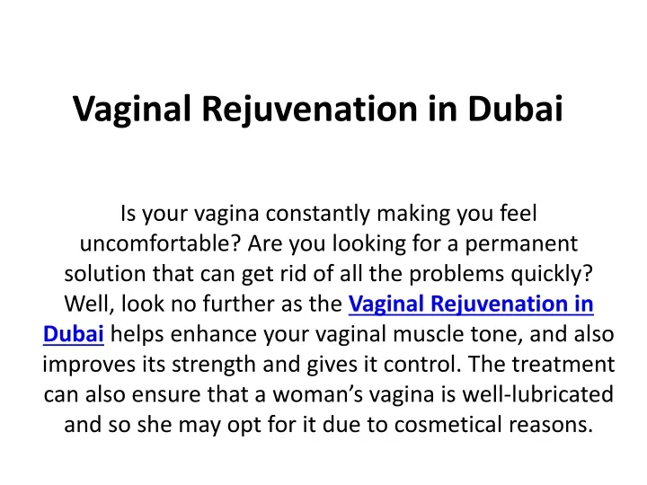 Ppt Vaginal Rejuvenation In Dubai Powerpoint Presentation Free Download Id11538761 0128