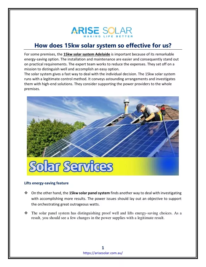 how does 15kw solar system so effective for us