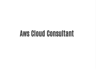 aws cloud consultant