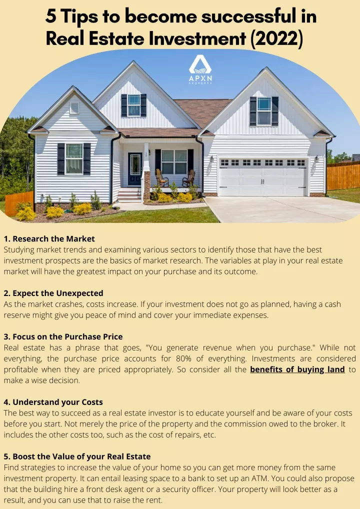 5 tips to become successful in real estate