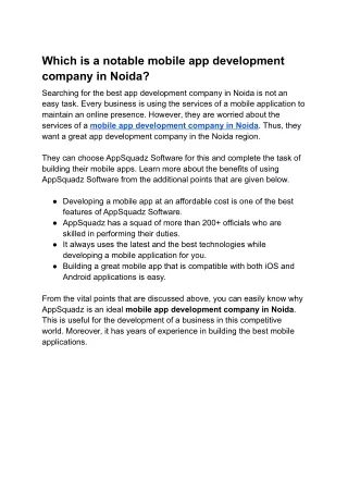 which is a notable mobile app development company