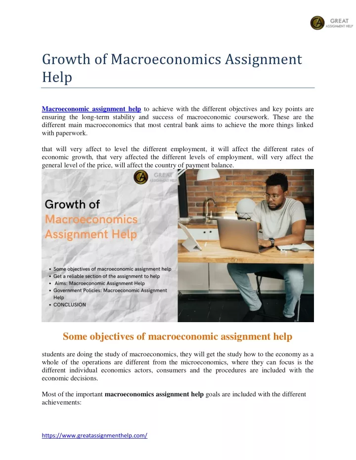 growth of macroeconomics assignment help