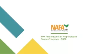 How Automation Can Help Increase Farmers’ Incomes - NAFA