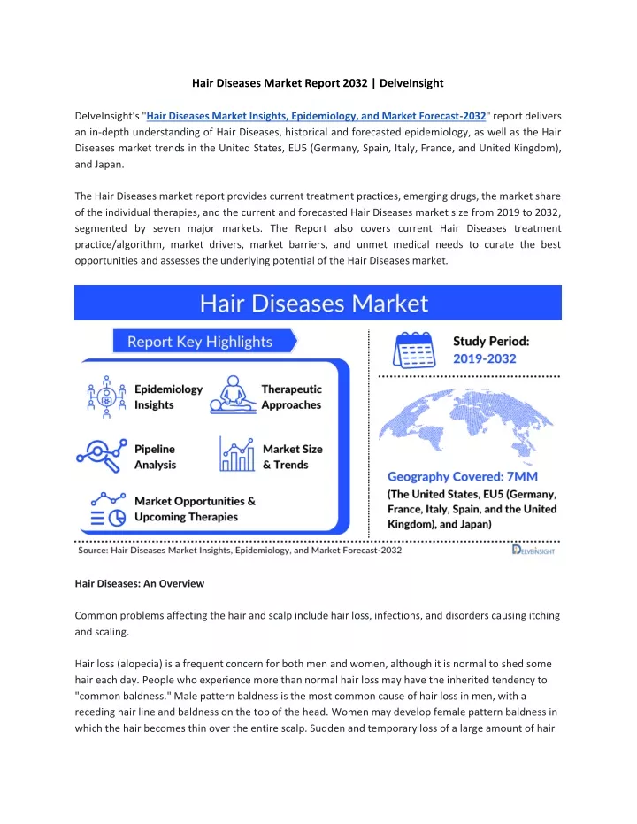 hair diseases market report 2032 delveinsight