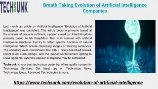 Breathtaking Evolution of Artificial Intelligence Companies