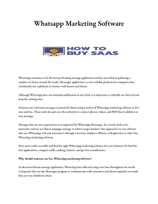whatsapp marketing software