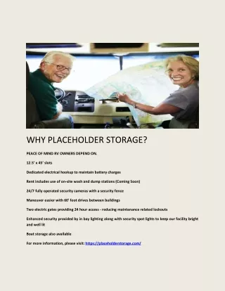 why placeholder storage