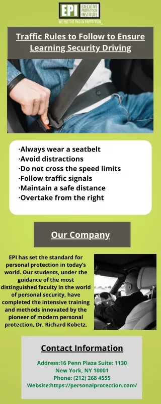 traffic rules to follow to ensure learning