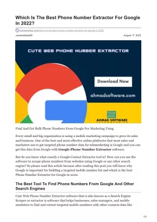 which is the best phone number extractor