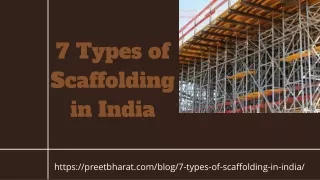 7 Types of Scaffolding in India