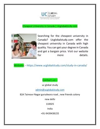 Cheapest University in Canada