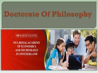 Doctorate Of Philosophy