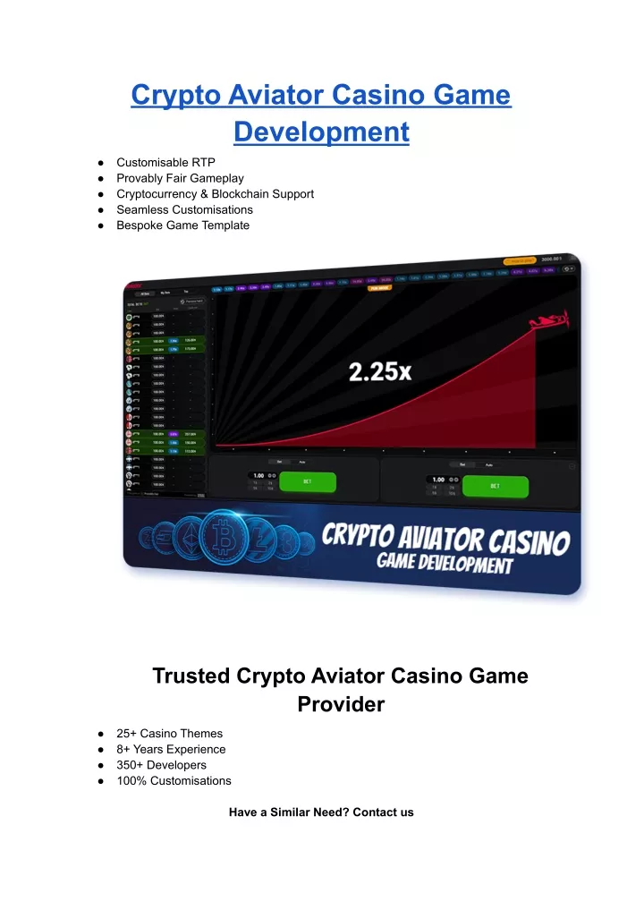 crypto aviator casino game development