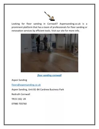 Hardwood Floor Renovation Services in Devon  Aspensanding.co.uk