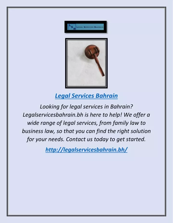 legal services bahrain