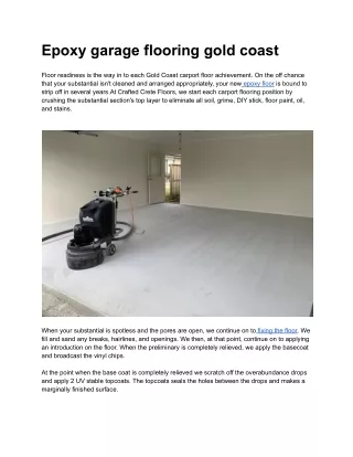 Epoxy garage flooring gold coast