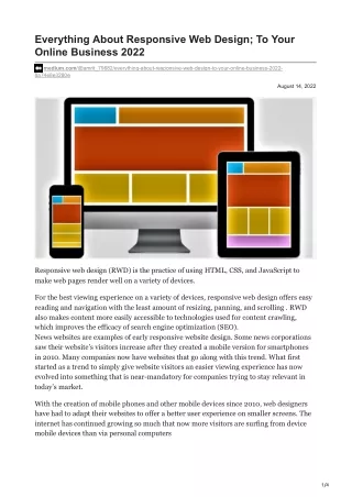 everything about responsive web design to your