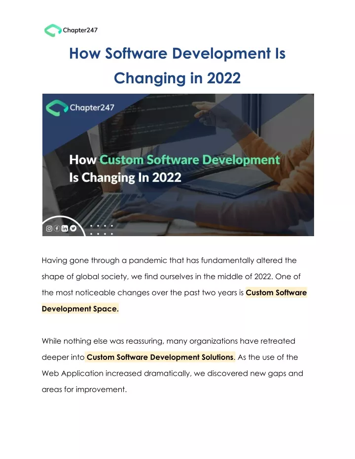 how software development is changing in 2022