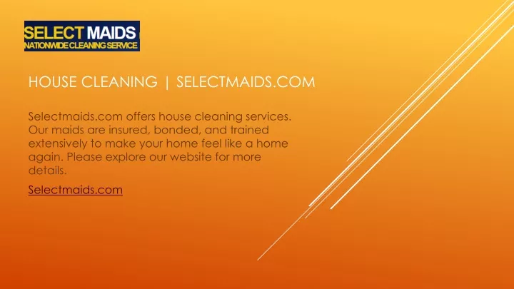 house cleaning selectmaids com