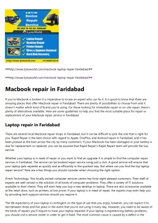 Laptop repair in Faridabad