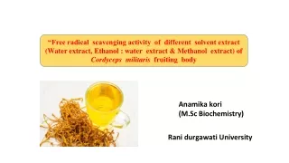 free radical scavenging activity of different