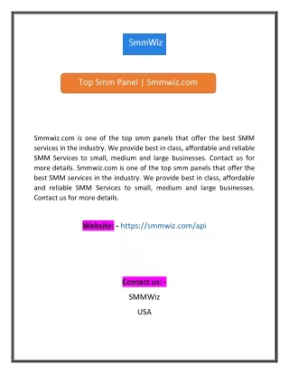 top smm panel smmwiz com