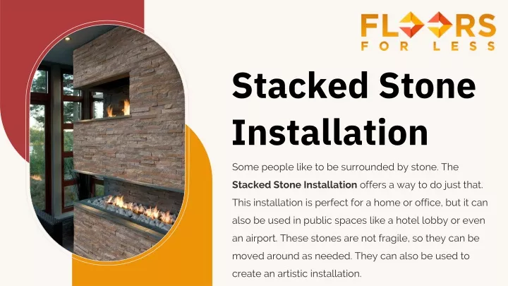 stacked stone installation