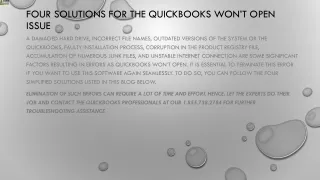 four solutions for the quickbooks won t open issue