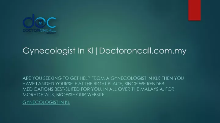 gynecologist in kl doctoroncall com my