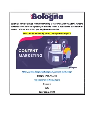 Web Content Marketing Italia   Disegnowebologna.it