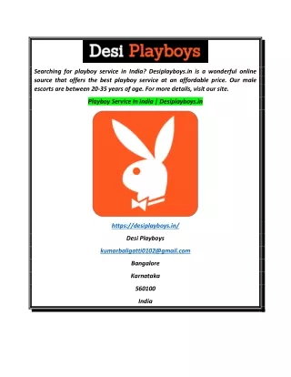 Playboy Service In India  Desiplayboys.in