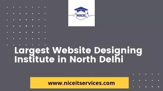 Largest Website Designing Institute in North Delhi
