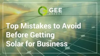 top mistakes to avoid before getting solar