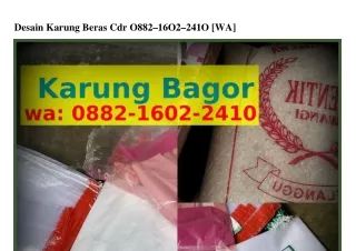 desain karung beras cdr o882 16o2 241o wa