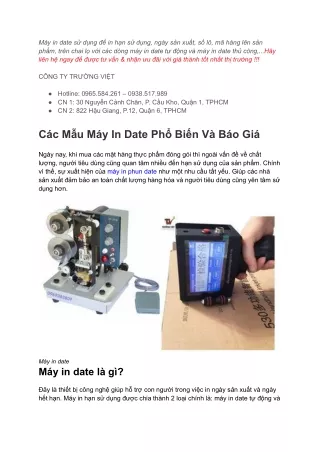 Máy in date trên chai lọ