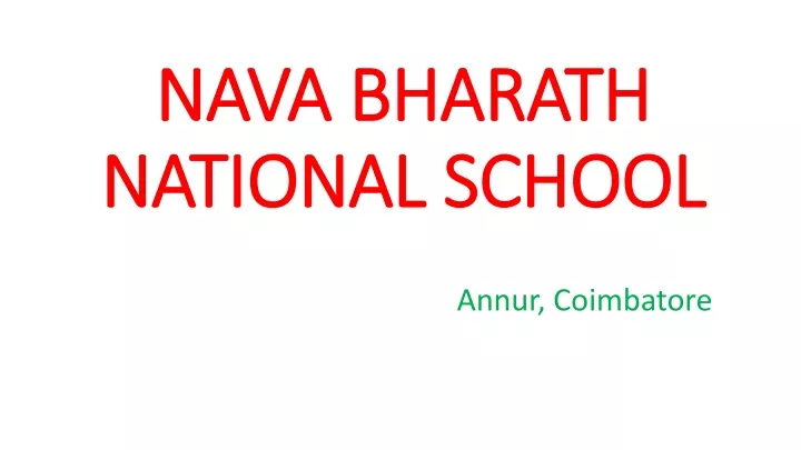 nava bharath national school