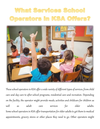 these school operators in ksa offer a wide