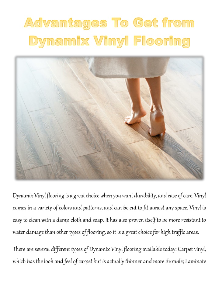 dynamix vinyl flooring is a great choice when